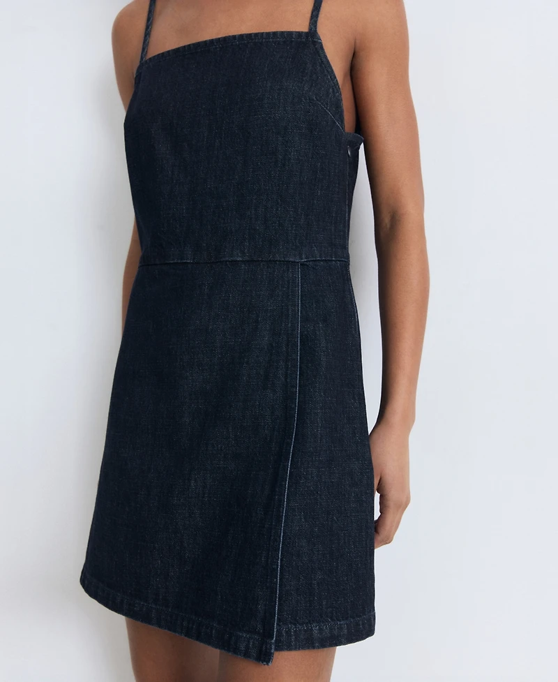 Mango Women's Short Denim Romper