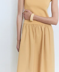 Mango Women's Combined Fabric Midi Dress