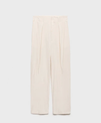 Mango Women's Flowy Cropped Pants