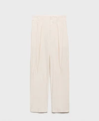Mango Women's Flowy Cropped Pants