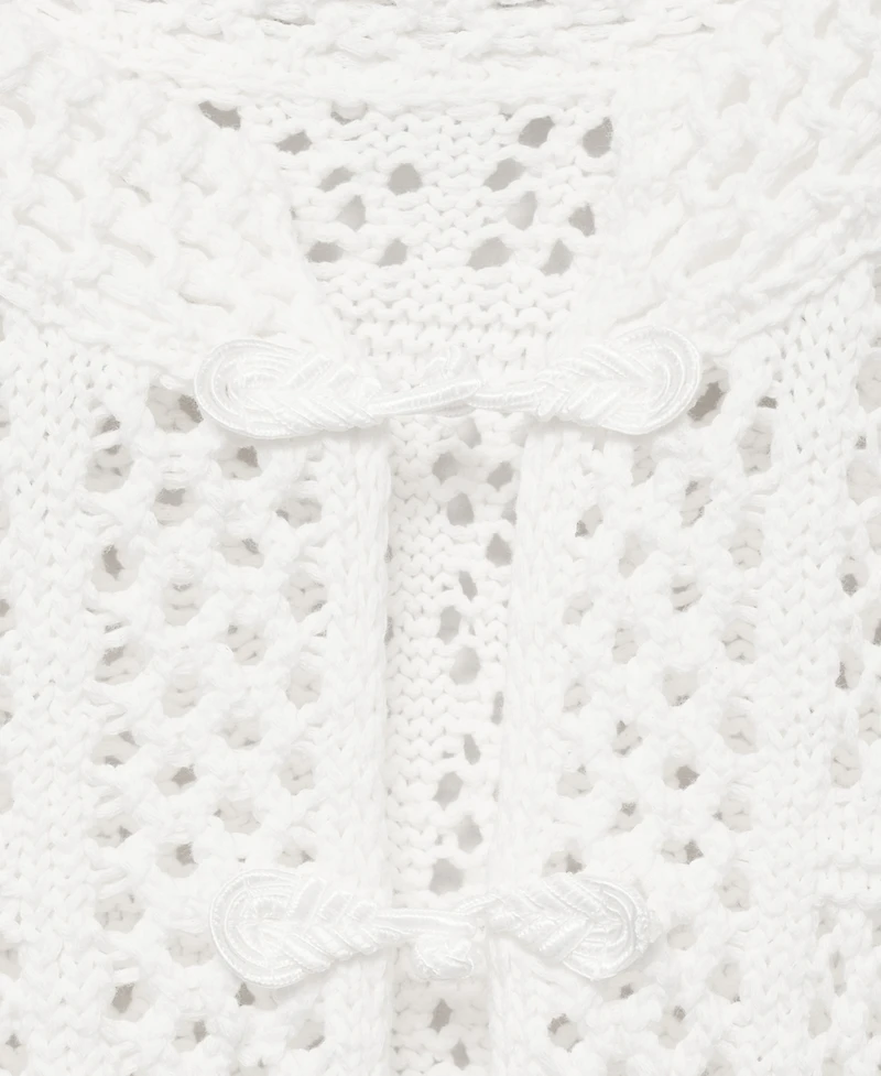 Mango Women's Short-Sleeved Crochet Cardigan