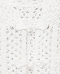 Mango Women's Short-Sleeved Crochet Cardigan