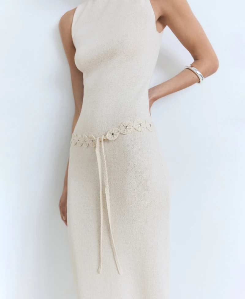 Mango Women's Belt Knit Dress