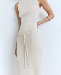 Mango Women's Belt Knit Dress