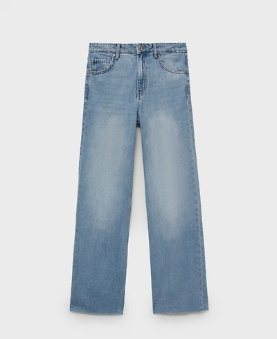 Mango Women's Danila Wide Leg High-Rise Jeans