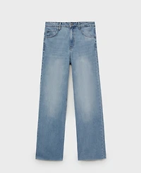 Mango Women's Danila Wide Leg High-Rise Jeans