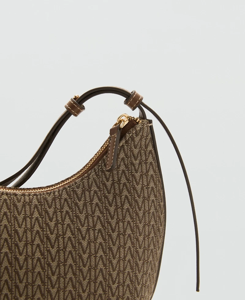 Mango Women's Printed Logo Shoulder Bag