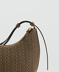 Mango Women's Printed Logo Shoulder Bag