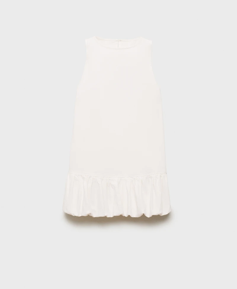 Mango Women's Puffed Hem Denim Dress