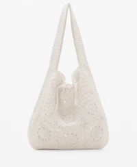 Mango Women's Crochet Shopper Bag