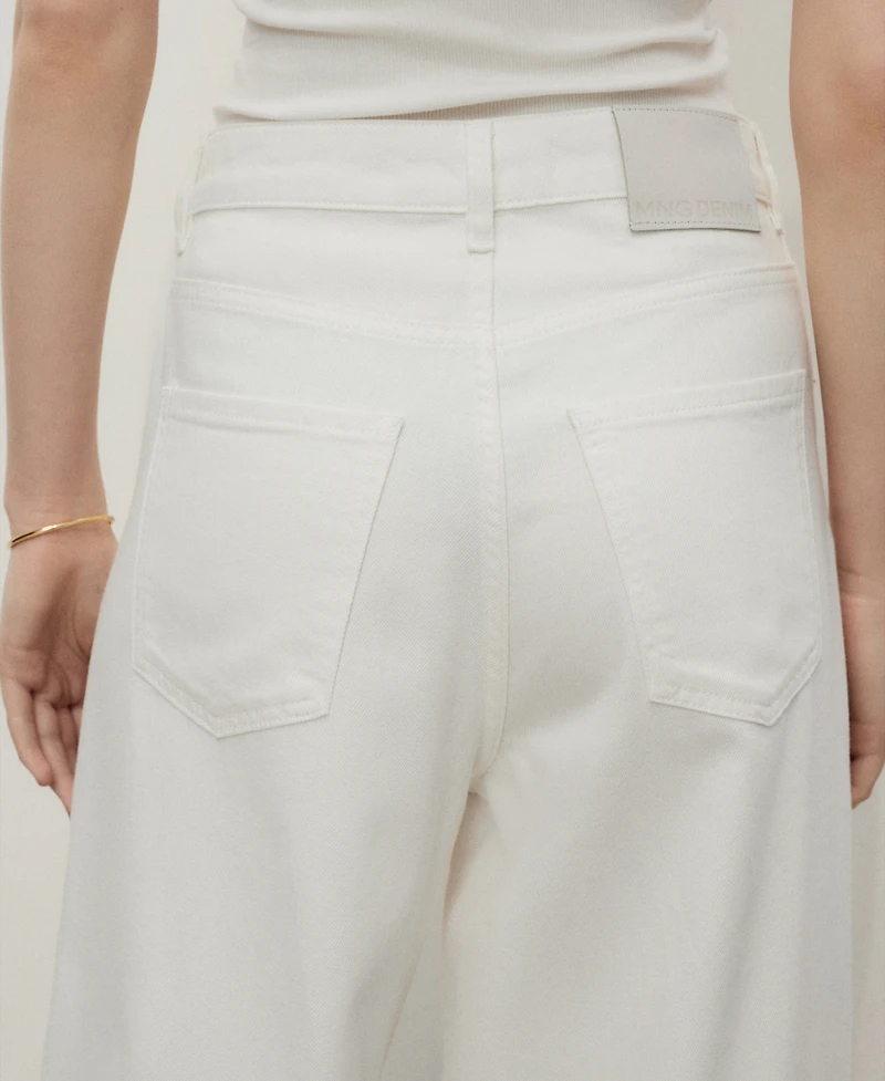 Mango Women's High-Rise Wide Leg Jeans