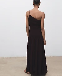 Mango Women's Gathered Body Asymmetrical Dress