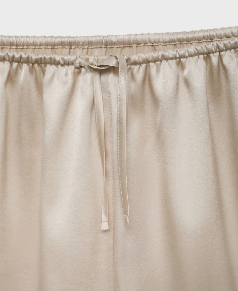 Mango Women's Silk Pajama Shorts