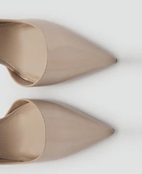 Mango Women's Asymmetrical Leather-Effect Heeled Shoes