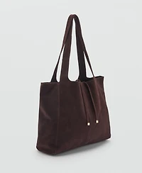 Mango Women's Suede Shopper Bag