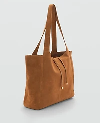Mango Women's Suede Shopper Bag