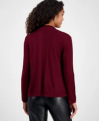 Kasper Women's Stitch-Trim A-Line Open-Front Jacket
