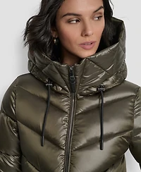 Dkny Women's Shine Hooded Puffer Coat