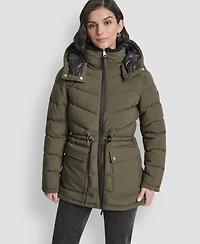 Dkny Women's Shine Hooded Anorak Puffer Coat