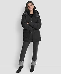Dkny Women's Shine Hooded Anorak Puffer Coat