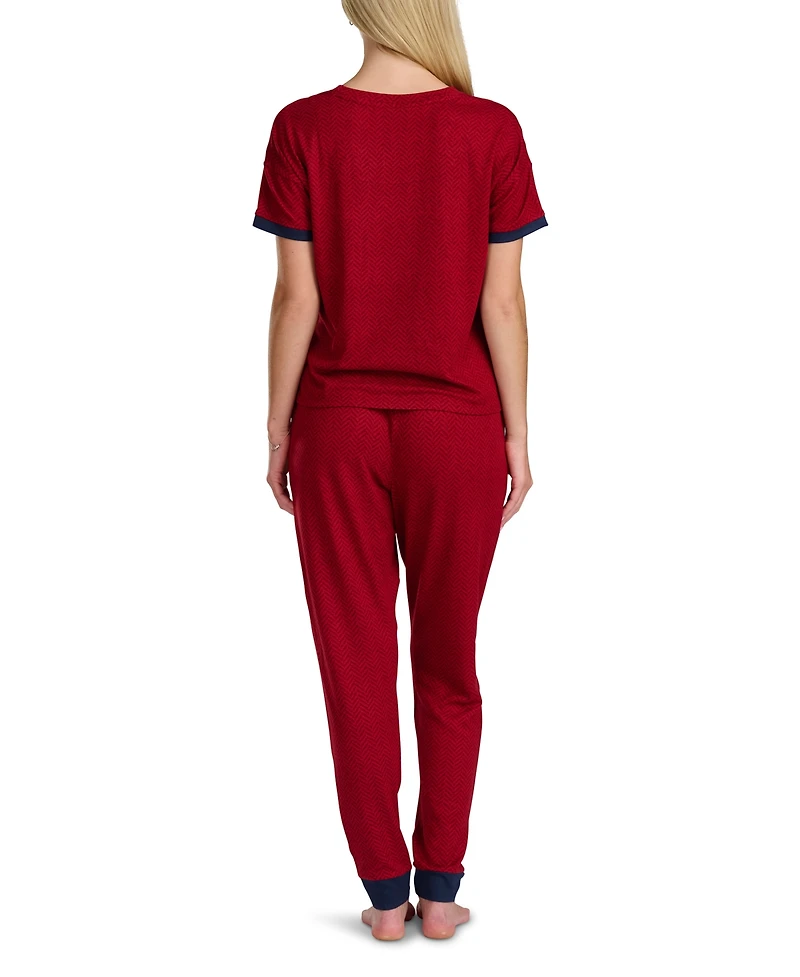 Tommy Hilfiger Women's Short Sleeve T-Shirt and Jogger Set