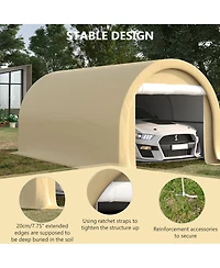 Outsunny 10' x 16' Carport Storage Tent Anti-uv Pe Portable Garage