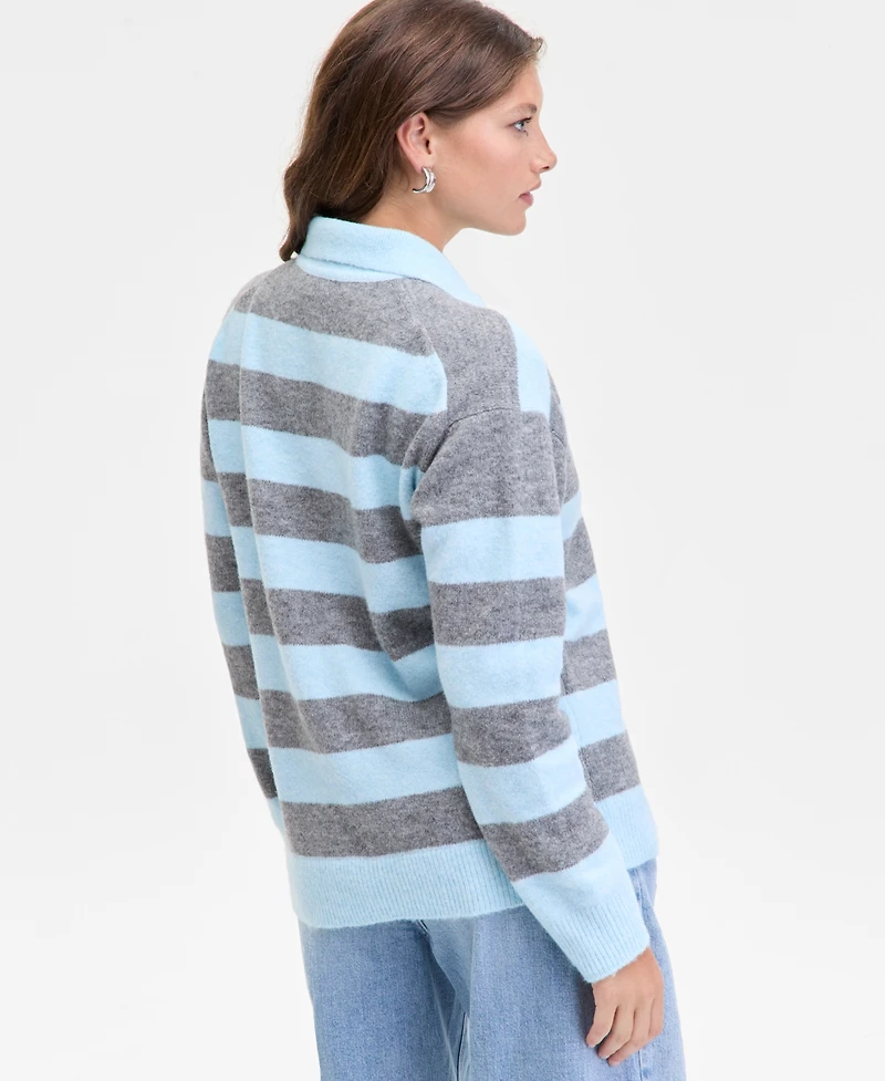 On 34th Women's Brushed Striped Polo Sweater, Macy's Exclusive