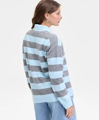 On 34th Women's Brushed Striped Polo Sweater, Macy's Exclusive