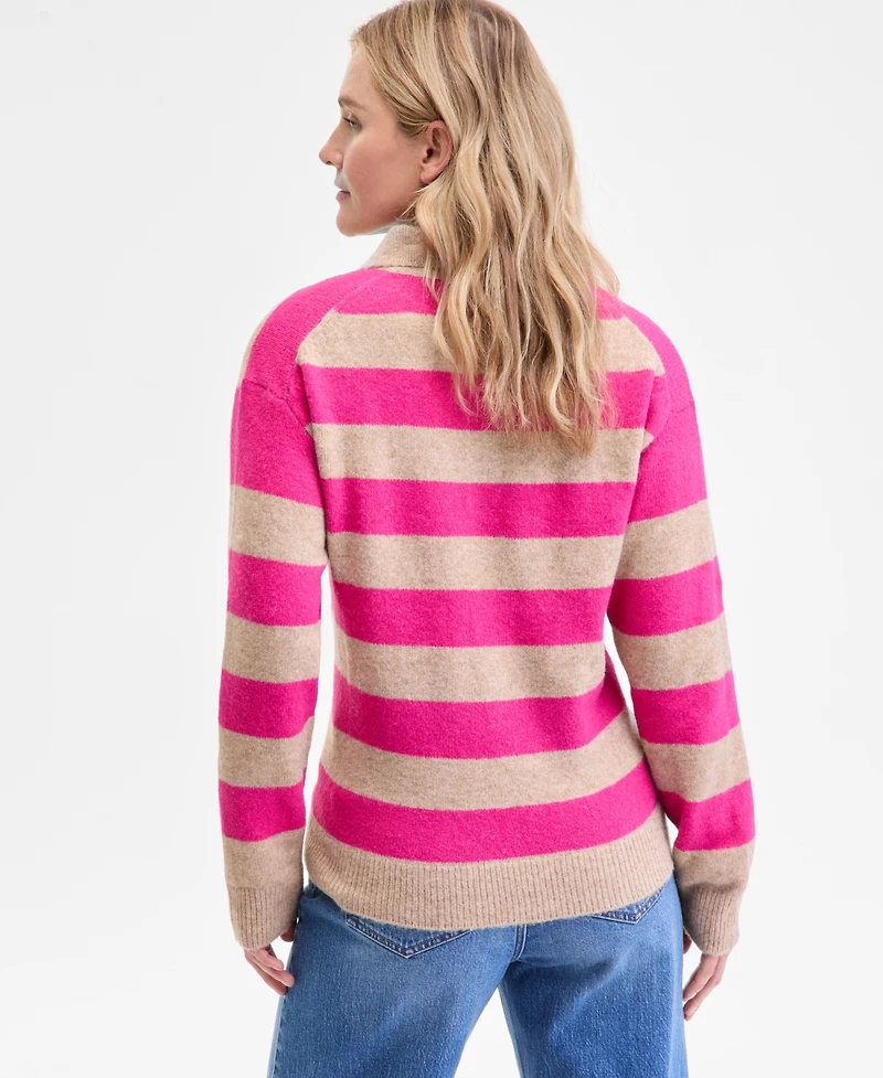 On 34th Women's Striped Rugby Sweater, Macy's Exclusive