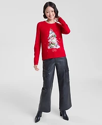 Holiday Lane Women's Candy Tree Graphic Sweater, Macy's Exclusive