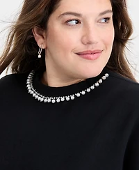 On 34th Trendy Plus Embellished-Neck Long-Sleeve Sweatshirt, Macy's Exclusive