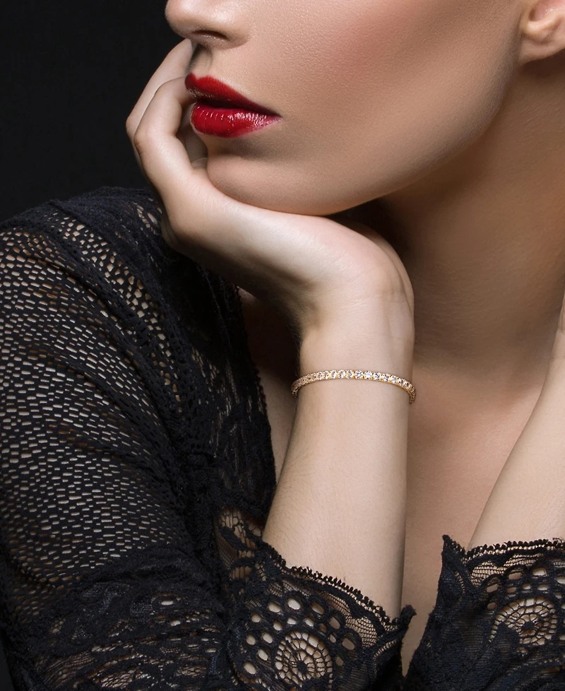 Lab Grown White Sapphire Tennis Bracelet ( 4-1/4 ct. t.w.) Sterling Silver (Also Available 18k Gold Plated over Silver)