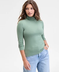 On 34th Women's Modal Long Sleeve Turtleneck, Created for Macy's