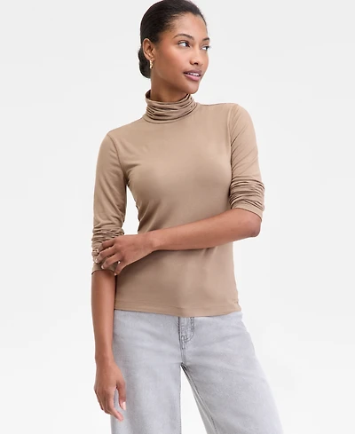 On 34th Women's Modal Long Sleeve Turtleneck, Created for Macy's