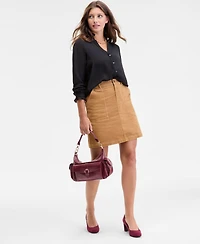 On 34th Women's Ruffle-Trim Split-Neck Blouse, Macy's Exclusive