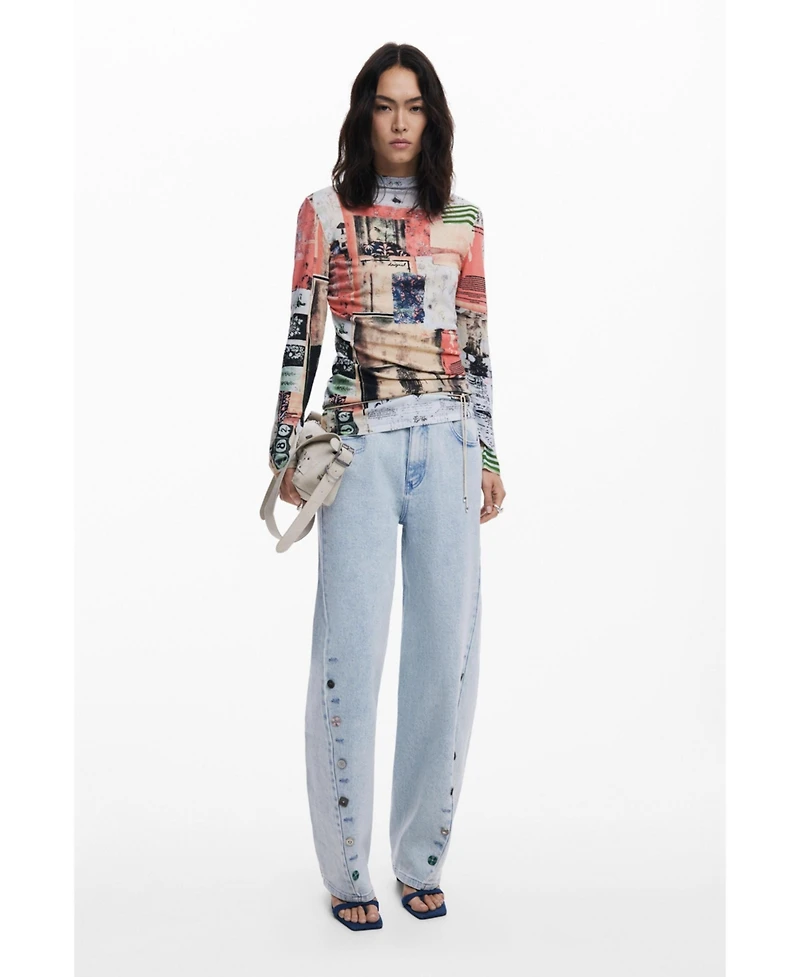 Desigual Women's Jeans with buttons