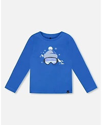 Deux par Toddler Boys Long Sleeve Cotton Jersey Tee Blue - Toddler|Child