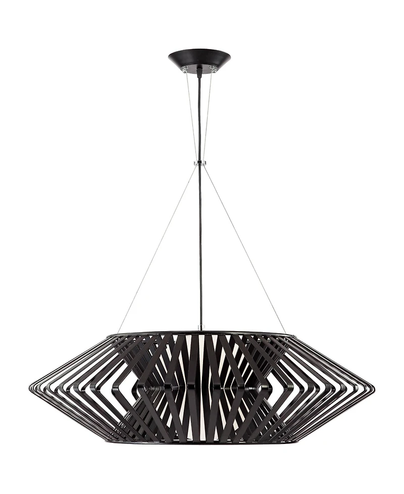 Possini Euro Design Planet Black Large Pendant Light 31 1/2" Wide Mid Century Modern White Glass for Dining Room House Foyer Kitchen Island Entry