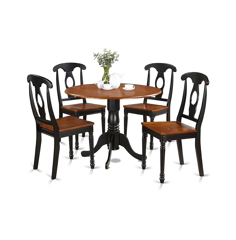 East West Furniture 5 Pc small Kitchen Table set-Table and 4 dinette Chairs