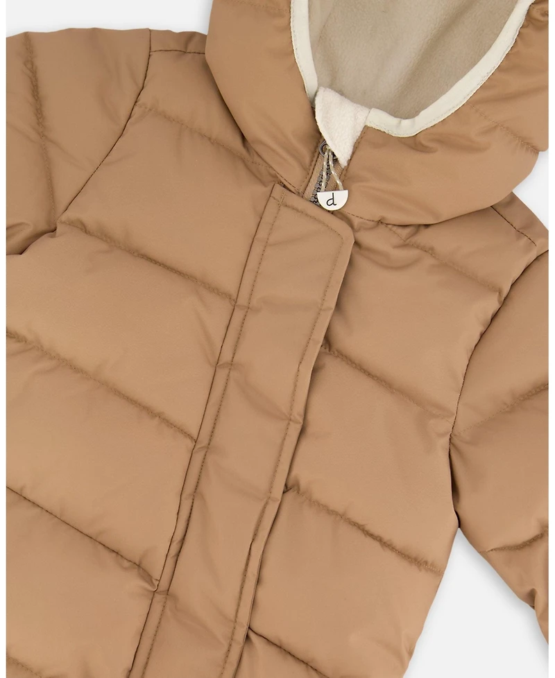 Deux par Baby Unisex One-Piece Cloud Compressible Snowsuit Designed for Car Seat Chanterelle