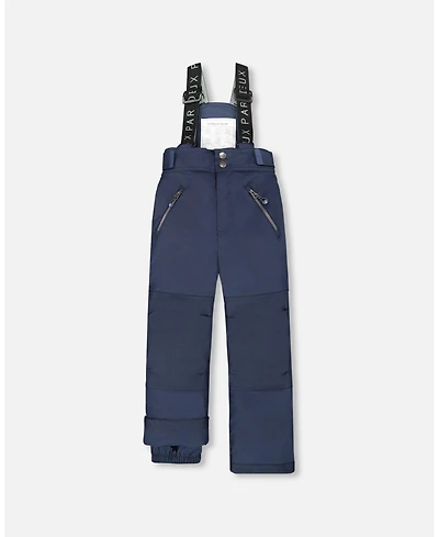 Deux par Kids Unisex Solid Play Snow Pants Navy Blue