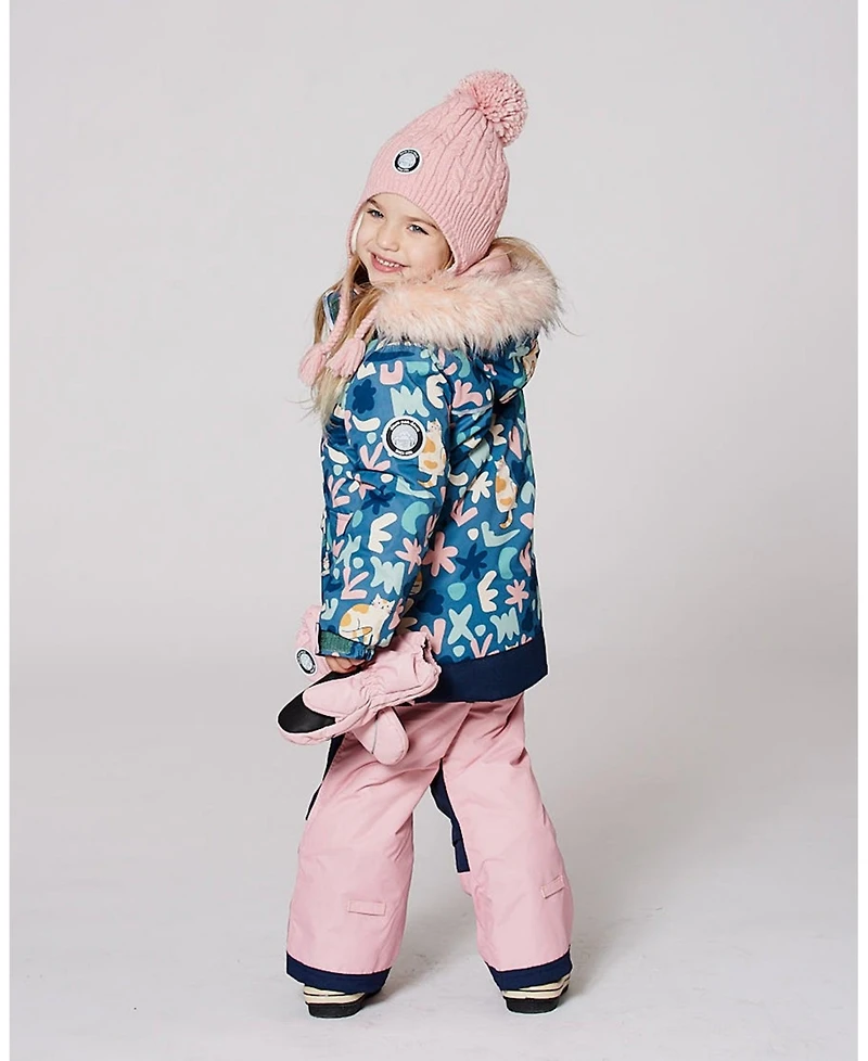 Deux par Girl Winter Mittens Play Dusty Pink