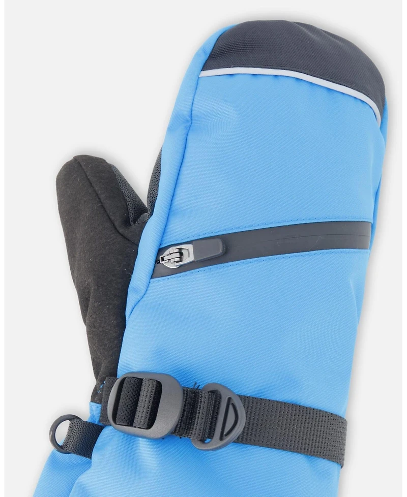 Deux par Boy Winter Mittens Teknik Blue