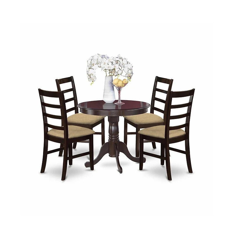East West Furniture 5 Pc Kitchen Table set-small Table plus 4 Kitchen Chairs