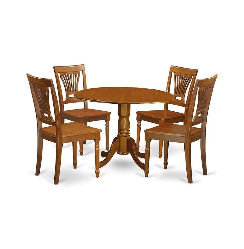 East West Furniture 5 Pc Kitchen nook Dining set-small Kitchen Table and 4 Dining Chairs