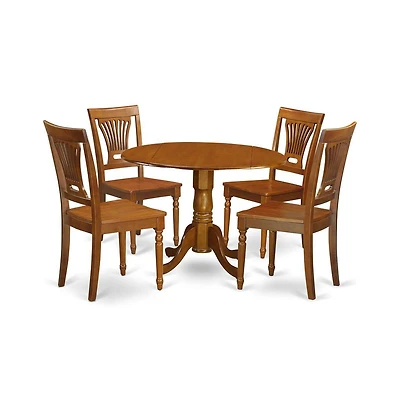 East West Furniture 5 Pc Kitchen nook Dining set-small Kitchen Table and 4 Dining Chairs