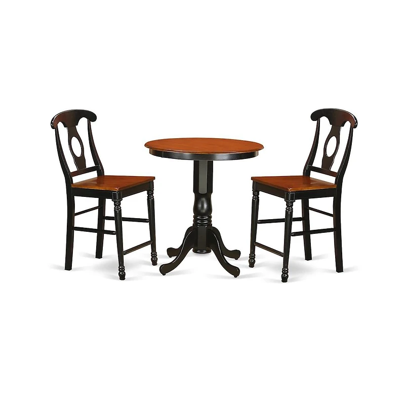 East West Furniture 3 Pc Dining counter height set - pub Table and 2 Dining Chairs