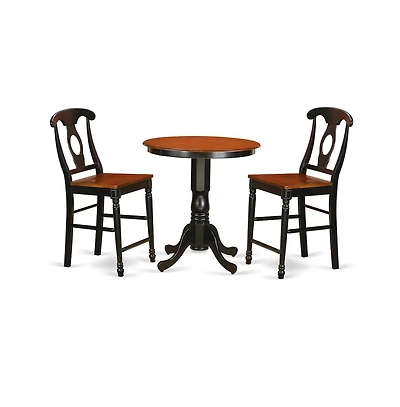 East West Furniture 3 Pc Dining counter height set - pub Table and 2 Dining Chairs