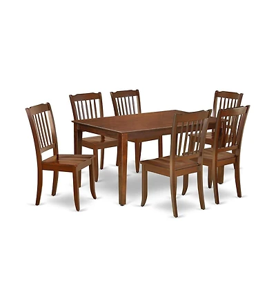 East West Furniture Dining Room Set Mahogany