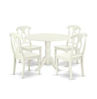 East West Furniture Dining Room Set Linen White
